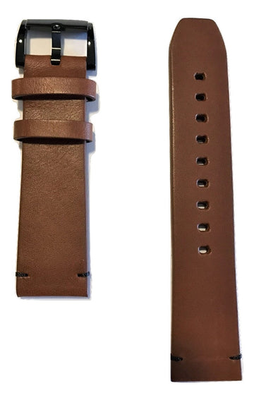 Movado BOLD Brown Leather 22mm Watch Band Strap with Buckle - WATCHBAND EXPERT