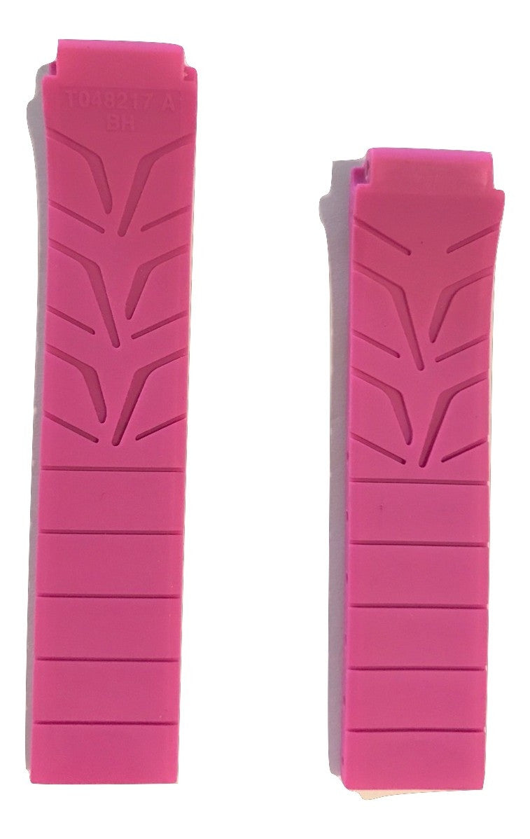 Tissot T-Race Women's 17mm Pink Rubber Watch Band Strap for T048217A - WATCHBAND EXPERT