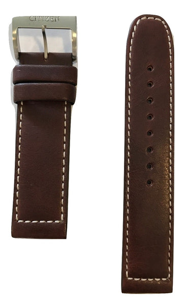 Citizen Avion CA4210-24E Brown Leather 22mm Watch Band - WATCHBAND EXPERT