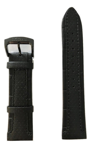 Citizen Men's BRT Model AT2205-01E Black Leather Strap Watch Band - WATCHBAND EXPERT