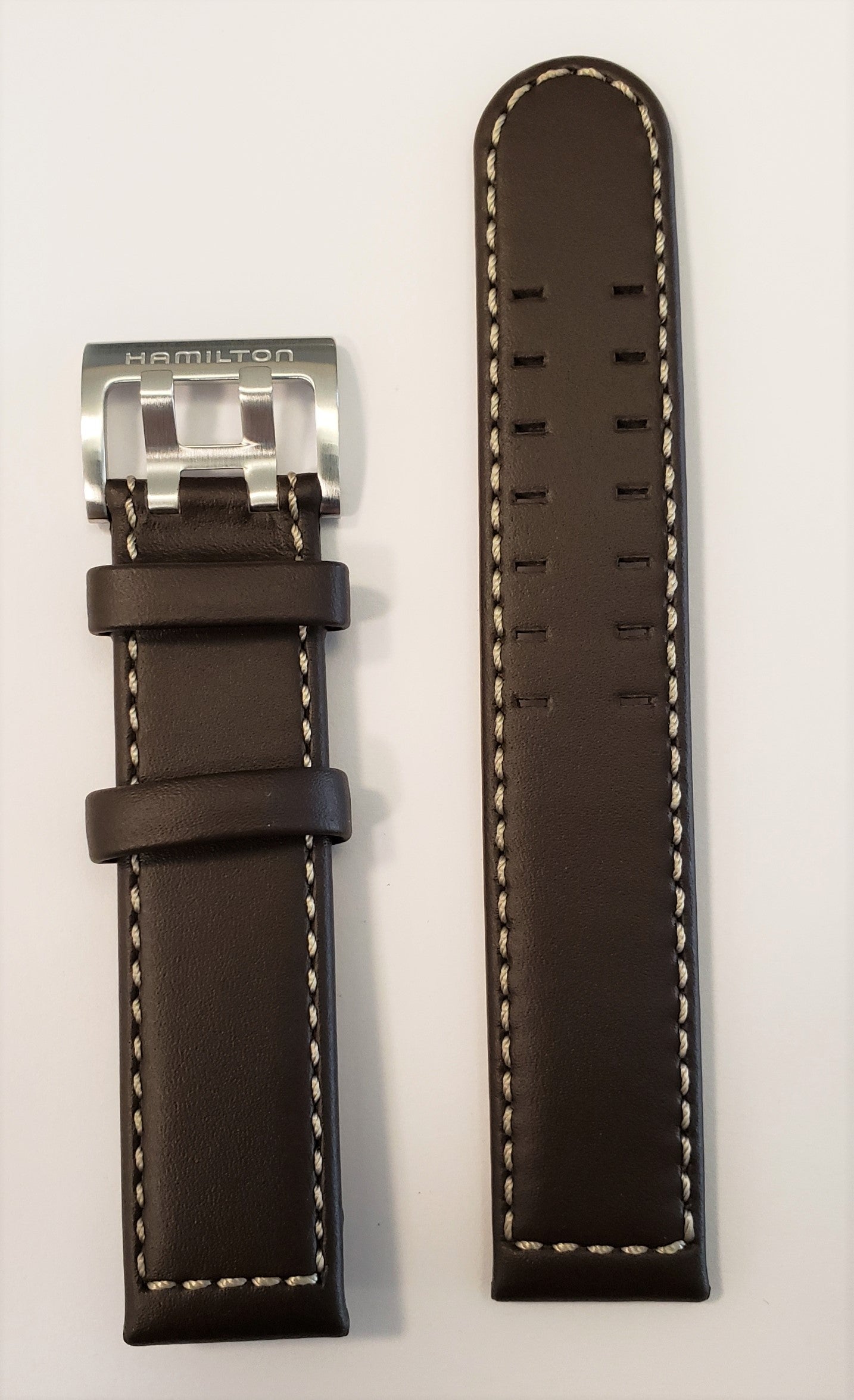 Hamilton Khaki Pilot 20mm Brown Leather Watch Band | W.B.E
