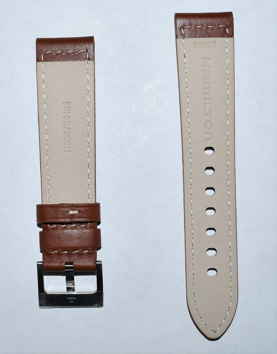 Hamilton Khaki Field 20mm Brown Leather Watch Band - WATCHBAND EXPERT