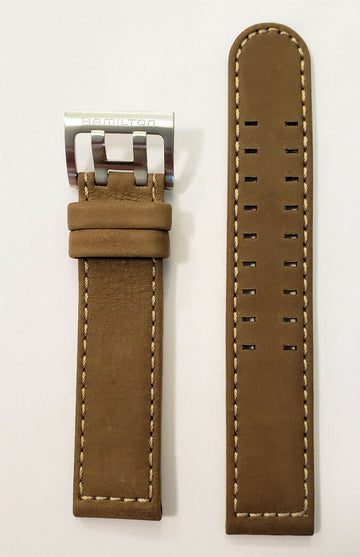 Hamilton 20mm H705050 / H685510 Brown Leather Watch Band - WATCHBAND EXPERT
