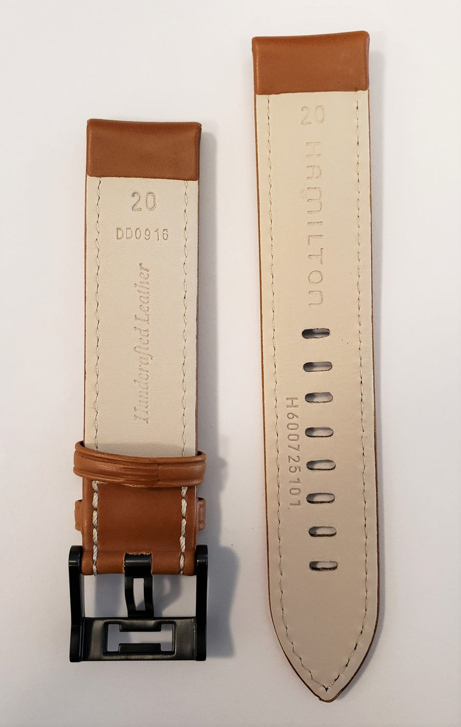 Hamilton Khaki Field 20mm Brown Leather Watch Band - WATCHBAND EXPERT