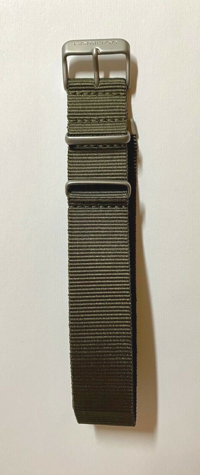 Hamilton Khaki 22mm H765520 Nato Green Watch Band - WATCHBAND EXPERT