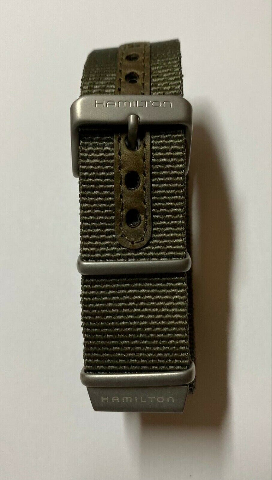 Hamilton Khaki 22mm H765520 Nato Green Watch Band - WATCHBAND EXPERT