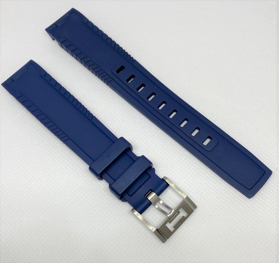 Hamilton Khaki Frogman H600776137 Blue Rubber Watch Band - WATCHBAND EXPERT