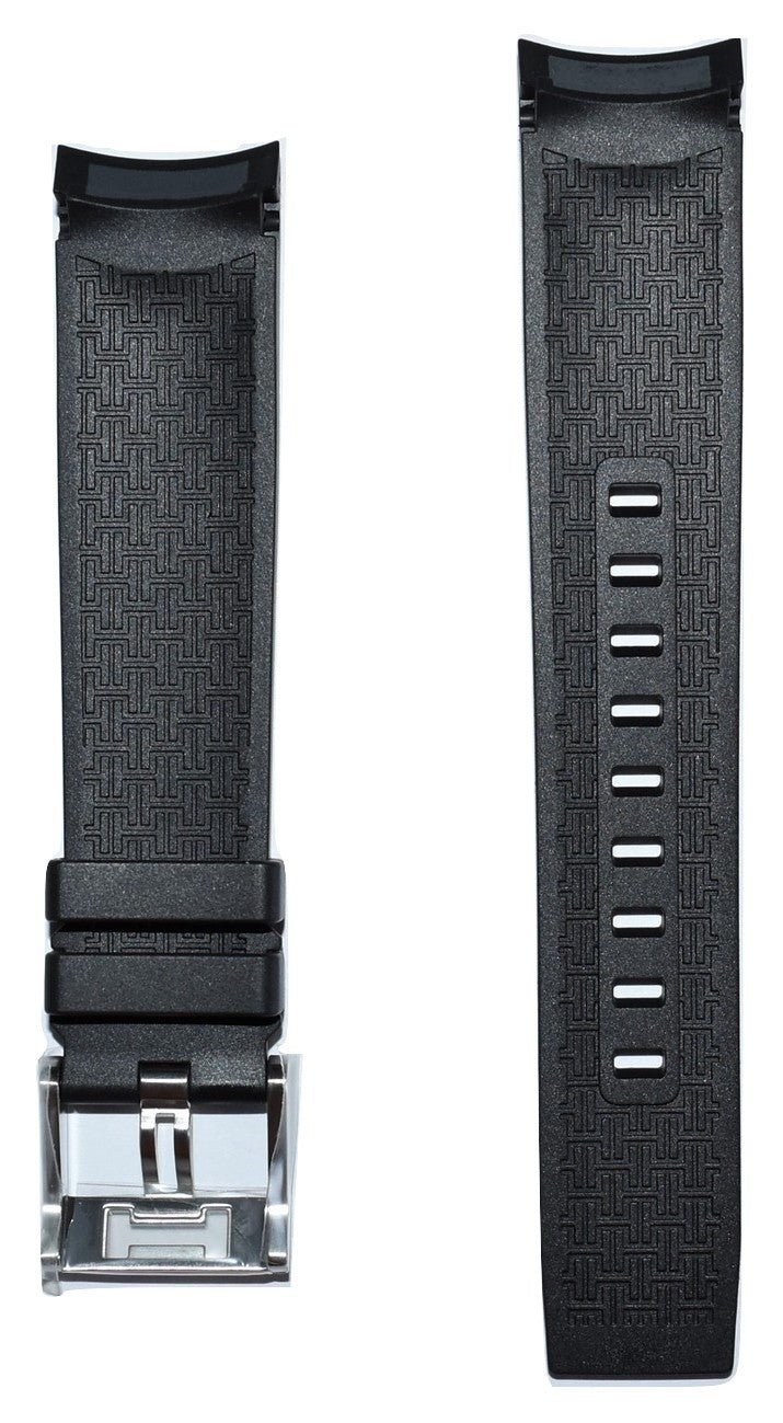 Hamilton Khaki X-Wind 22mm Black Rubber Watch Band - WATCHBAND EXPERT