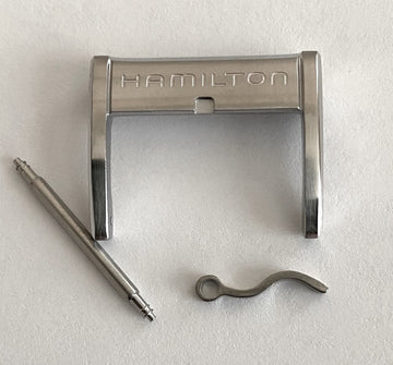 Hamilton 20mm Steel Silver Buckle Clasp - WATCHBAND EXPERT