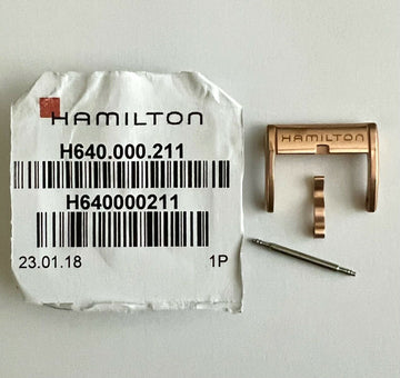 Hamilton 16mm Rose Gold Watch Clasp Buckle - WATCHBAND EXPERT