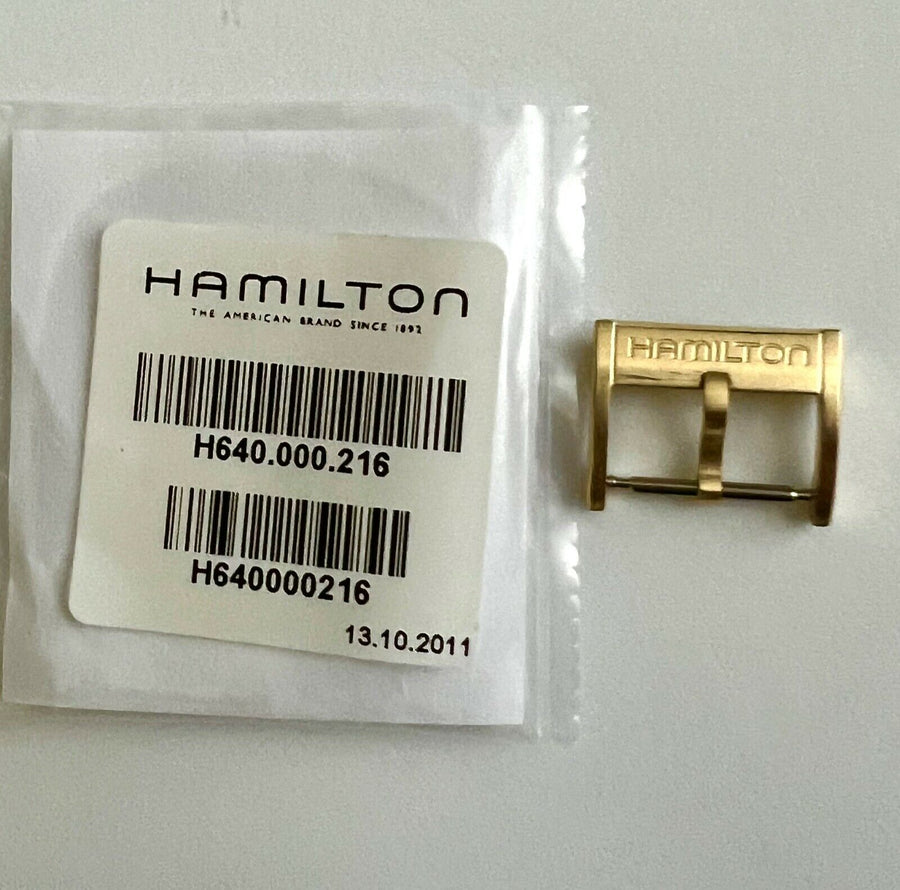 Hamilton 16mm Yellow Gold Watch Clasp Buckle - WATCHBAND EXPERT