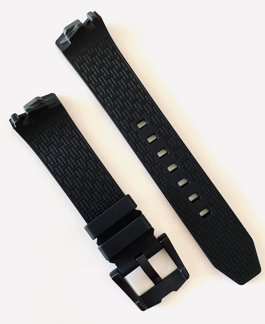 Hamilton Ventura H245850 Black Rubber Watch Band Strap - WATCHBAND EXPERT