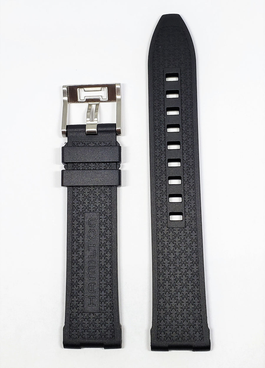 Hamilton Khaki Scuba 20mm Black Rubber Watch Band H823150 - WATCHBAND EXPERT