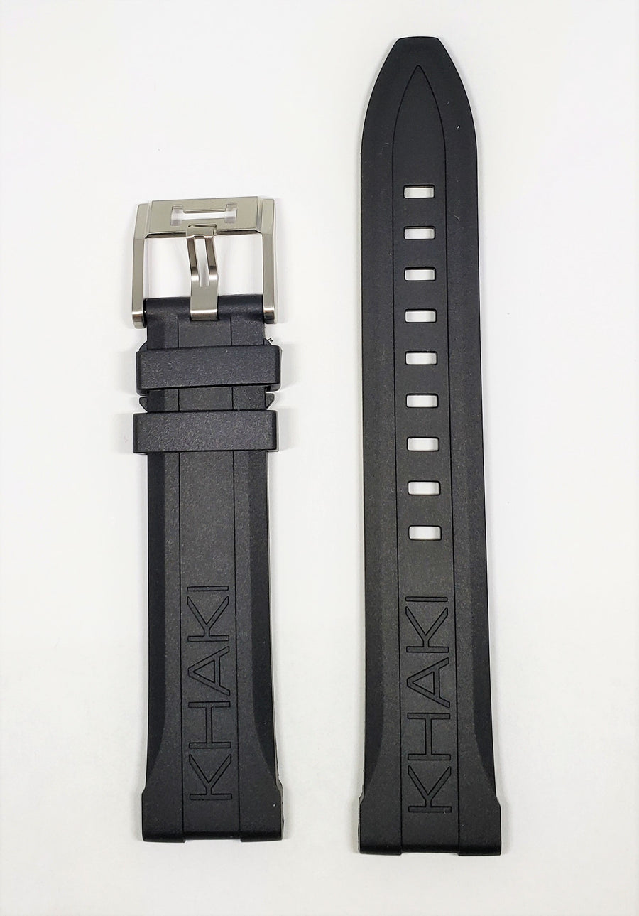 Hamilton Khaki Scuba 20mm Black Rubber Watch Band H823050 - WATCHBAND EXPERT