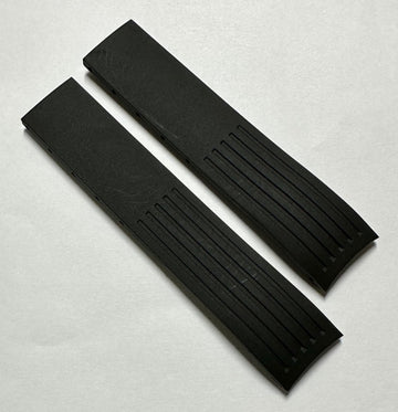 Mido Ocean Star 4730 / 8730 Black Rubber Band Strap - WATCHBAND EXPERT