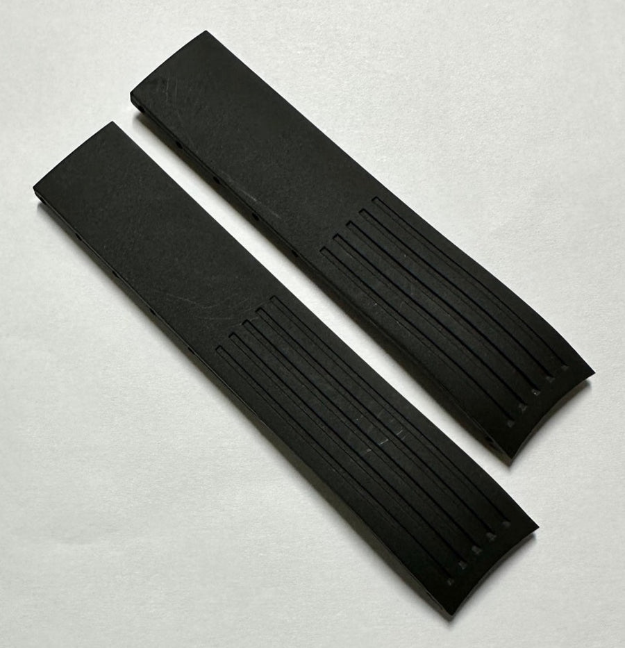 Mido Ocean Star 4730 / 8730 Black Rubber Band Strap - WATCHBAND EXPERT
