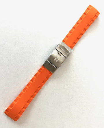 Tissot Sea Touch T026420A Orange Rubber Strap Watch Band - WATCHBAND EXPERT