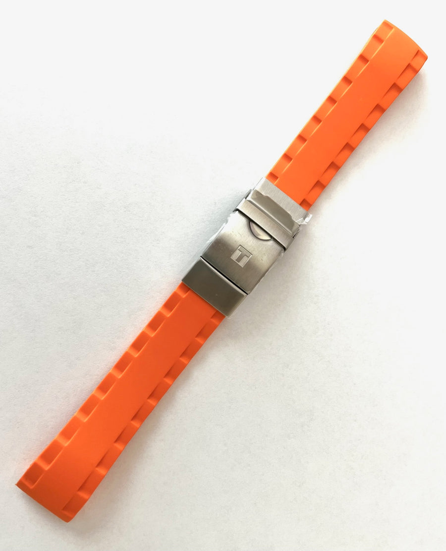Tissot Sea Touch T026420A Orange Rubber Strap Watch Band - WATCHBAND EXPERT