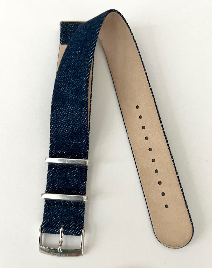 Tissot 20mm Blue Canvas Nato Strap Watch Band - WATCHBAND EXPERT