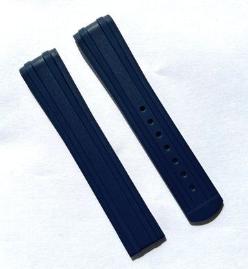 Omega Strap Seamaster 20mm Blue Rubber Watch Band - WATCHBAND EXPERT