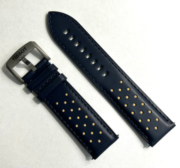 TISSOT 22MM BLUE LEATHER STRAP WATCH BAND - WATCHBAND EXPERT