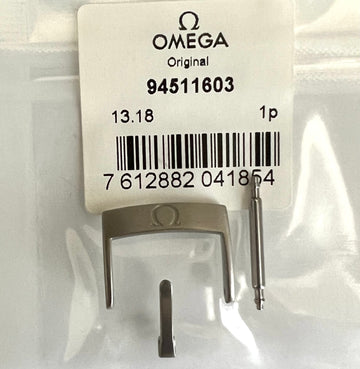 OMEGA 16mm SILVER WATCH BUCKLE # 94511603 - WATCHBAND EXPERT
