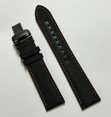 MIDO Commander M021407A 21mm Black Canvas Watch Band - WATCHBAND EXPERT