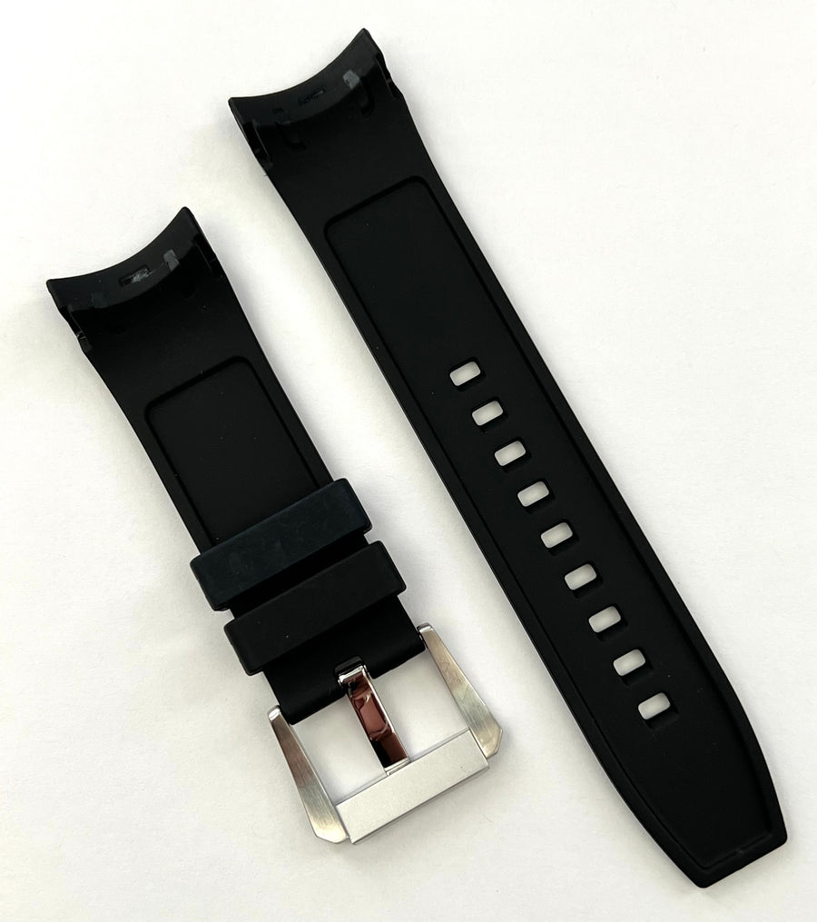 Bulova 96B155 Black Rubber 24mm Watch Band Strap - WATCHBAND EXPERT
