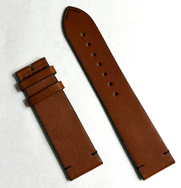 Longines 22mm Tan Brown Leather Watch Band - WATCHBAND EXPERT