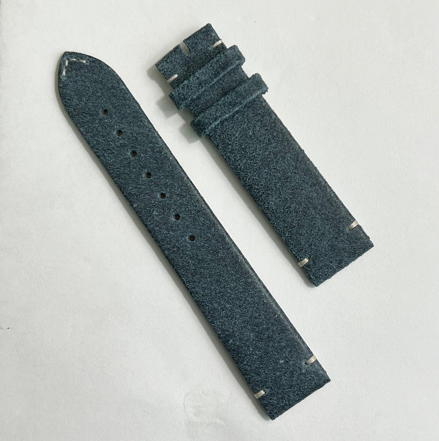 Longines 19mm Blue Leather Band Strap - WATCHBAND EXPERT