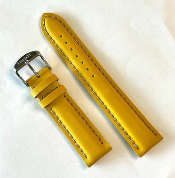 Tissot 20mm Yellow Leather Band Strap - WATCHBAND EXPERT