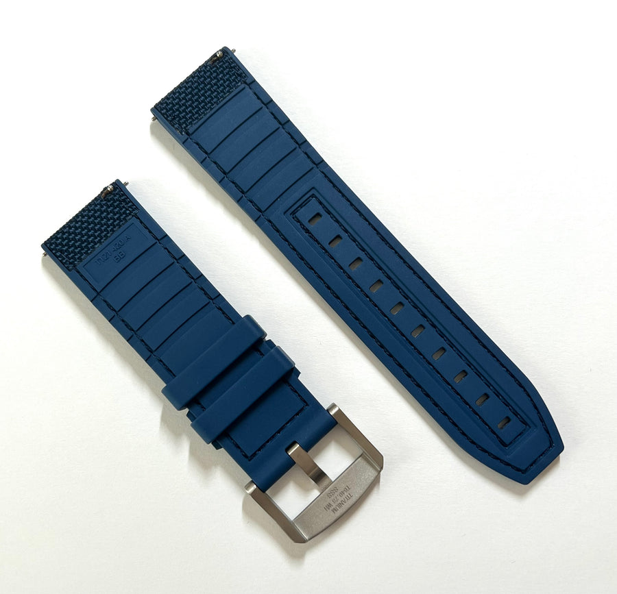 Tissot T-Touch Connect T121420A Blue Rubber Band Strap - WATCHBAND EXPERT