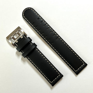 Hamilton 20mm Black Leather Band Strap - WATCHBAND EXPERT