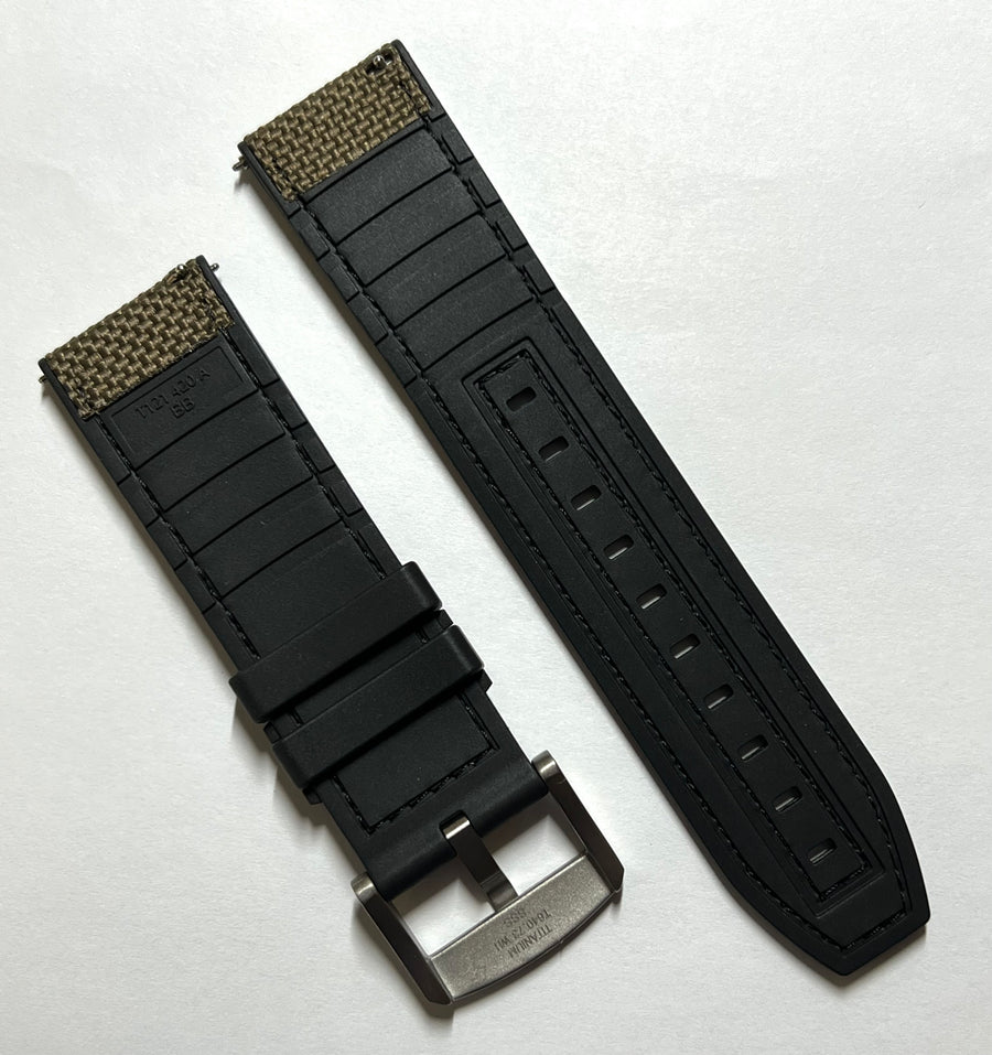 Tissot T-Touch Connect T121420A Beige Rubber Band Strap - WATCHBAND EXPERT