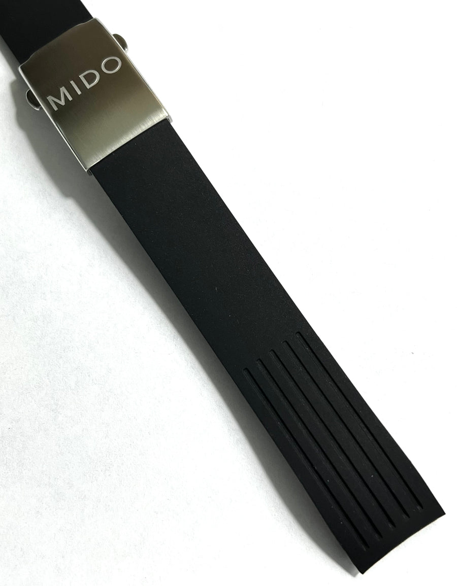 MIDO Ocean Star Model 4735 Black Rubber Watch Band - WATCHBAND EXPERT