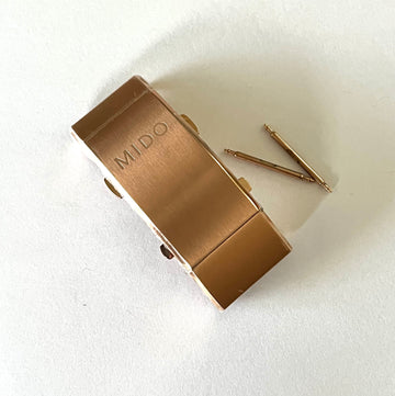 MIDO M026430A ROSE-GOLD DEPLOYMENT BUCKLE FOR RUBBER STRAP - WATCHBAND EXPERT