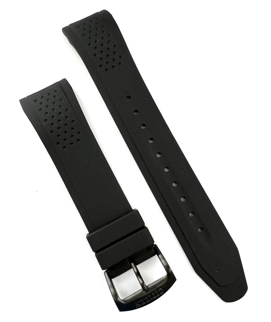 Citizen AR Men's Drive Black Rubber Band Strap with Black Buckle - WATCHBAND EXPERT