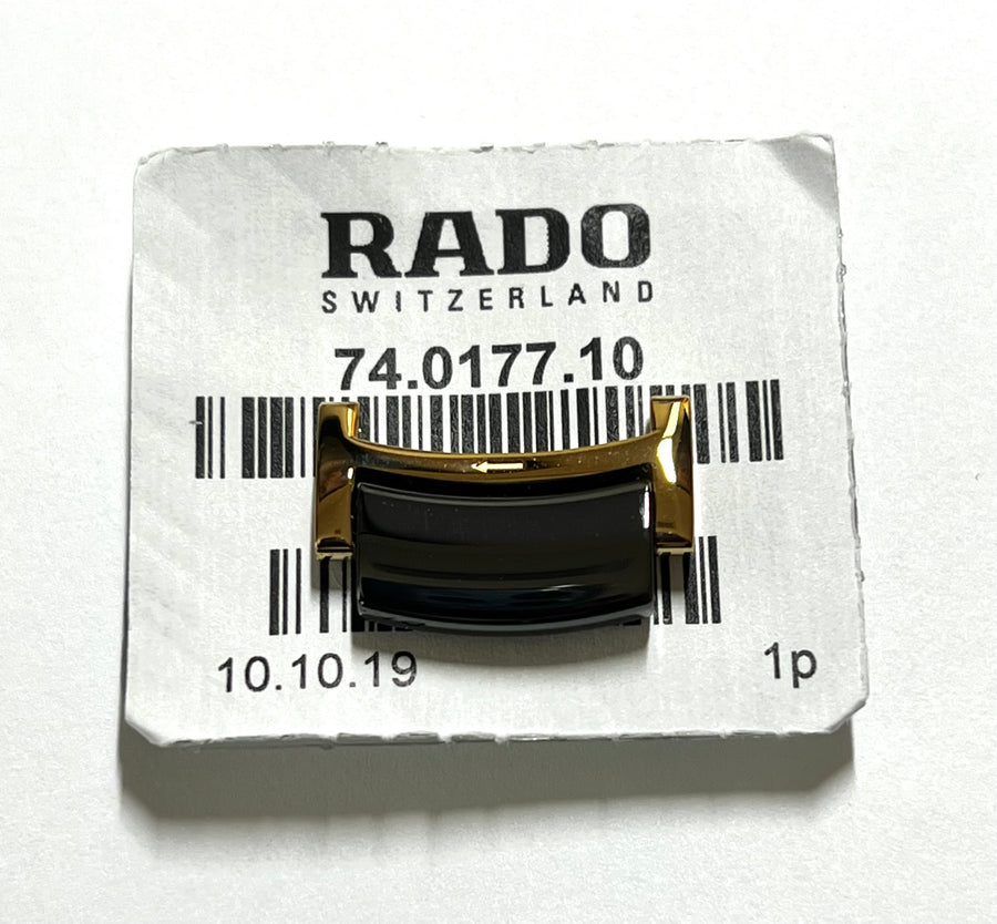 RADO Gold / Black Watch Link For Bracelet # 04666 / 04743 - WATCHBAND EXPERT