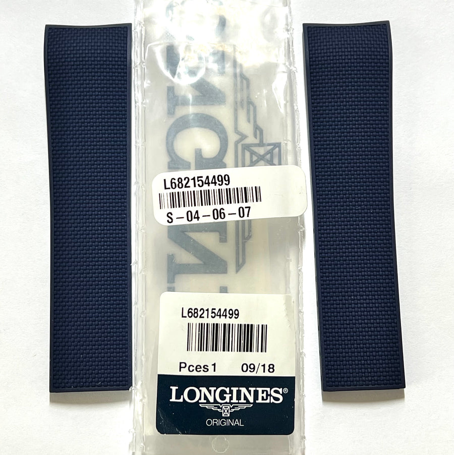 Longines Conquest VHP 22mm Blue Rubber Band Strap - WATCHBAND EXPERT