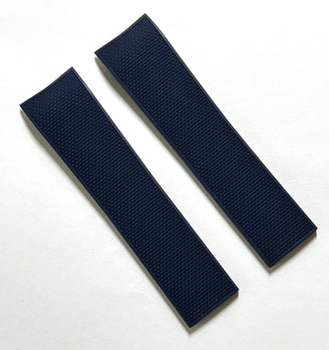 Longines Conquest VHP 22mm Blue Rubber Band Strap - WATCHBAND EXPERT