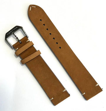 CERTINA 20mm C036407A Tan Brown Leather Band Strap - WATCHBAND EXPERT