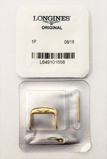 Longines 16mm Gold Clasp Buckle For Leather Watch Bands - WATCHBAND EXPERT