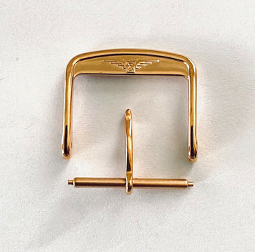 Longines 20mm Rose Gold Clasp Buckle For Leather Strap - WATCHBAND EXPERT