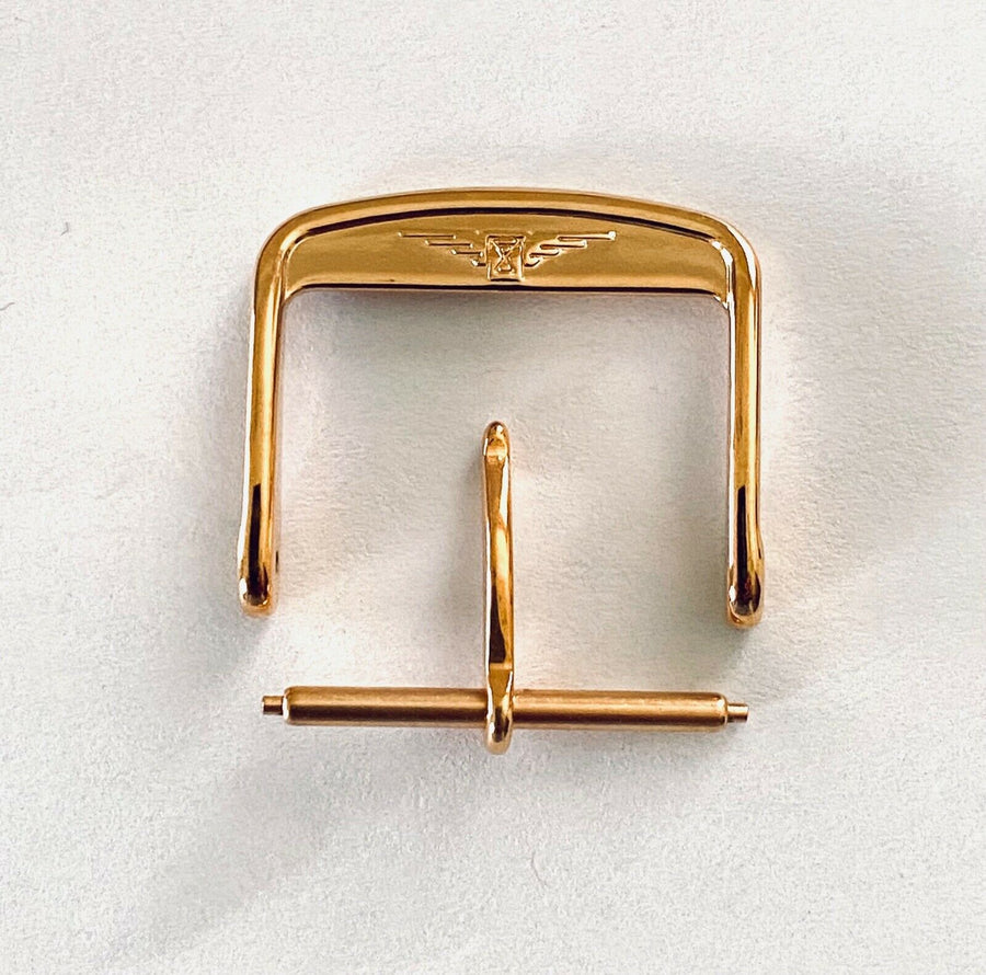 Longines 20mm Rose Gold Clasp Buckle For Leather Strap - WATCHBAND EXPERT