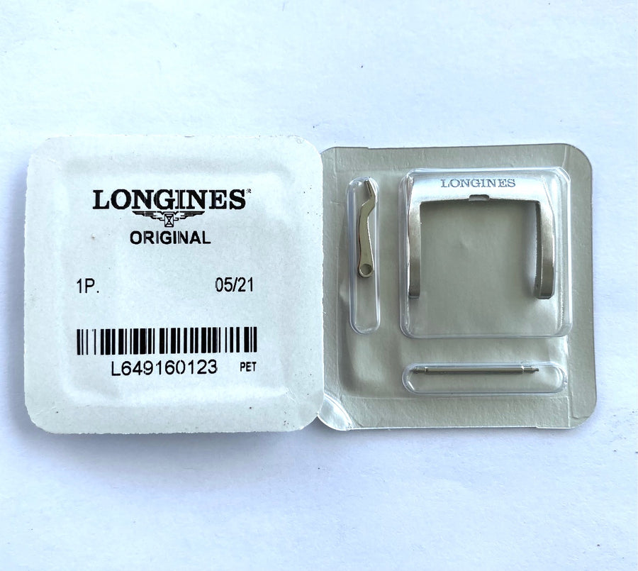 Longines 19mm Silver Watch Buckle For Leather Straps - WATCHBAND EXPERT