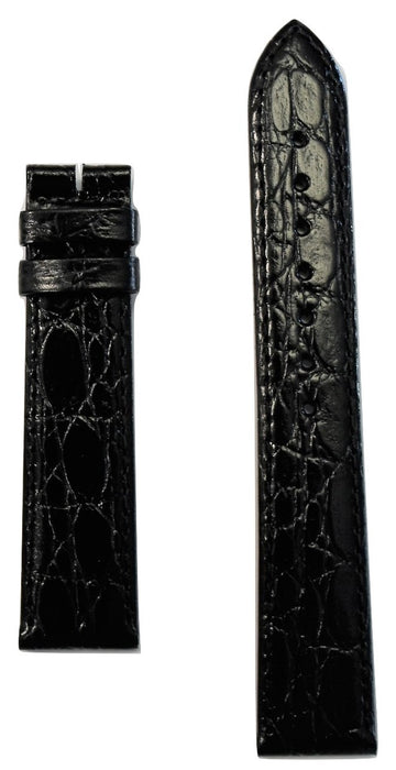 Longines 18mm Black Leather Watch Band L682100662 - WATCHBAND EXPERT