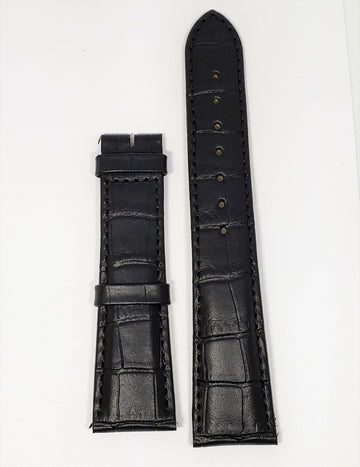 Longines 20mm Black Leather Watch Band # L682101028 - WATCHBAND EXPERT