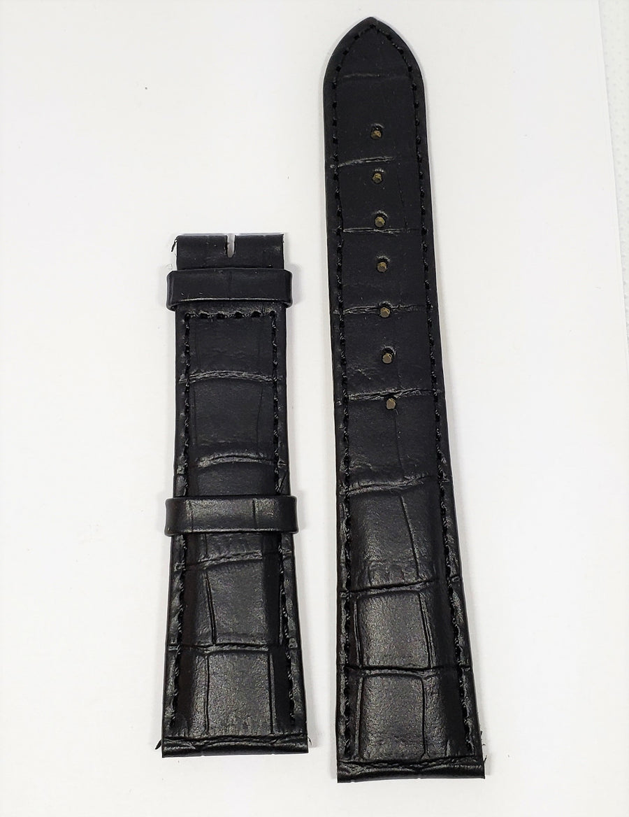 Longines 20mm Black Leather Watch Band # L682101028 - WATCHBAND EXPERT