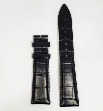 Longines 20mm Black Leather Watch Band # L682101263 - WATCHBAND EXPERT