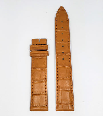 Longines 18mm Light Brown Leather Watch Band # L682101267 - WATCHBAND EXPERT